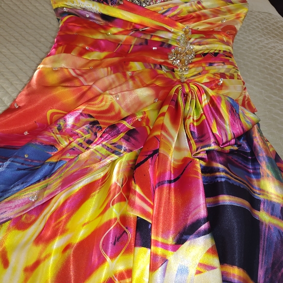 Multi color gown - Picture 7 of 11